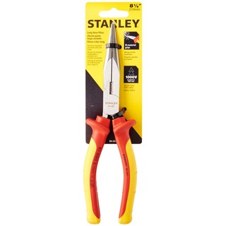 Stanley #84-007 คีมปากแหลม ด้ามหุ้มฉนวนกันไฟฟ้า VDE 1,000 โวลท์ ขนาด 8 นิ้ว