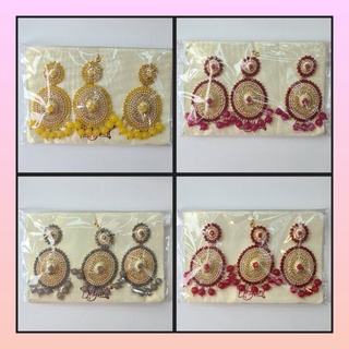 ชุดต่างหูและหน้าผากอินเดีย Earring Tikka Set