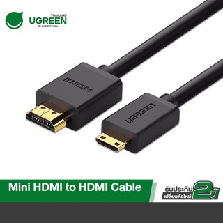 UGREEN รุ่น HD108 สาย Mini HDMI to HDMI รองรับ 4K / 3D หัวต่อชุบทอง สายยาว 1-1.5 เมตร