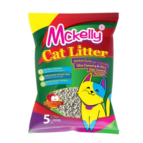ทรายแมว Mckelly กลิ่นแอปเปิ้ล