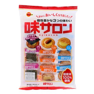 เบอร์บอนข้าวอบกรอบรวมรส 56กรัม Bourbon rice crackers, mixed flavor 56 g.