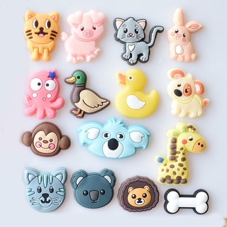 จี้การ์ตูนลิง หมู สัตว์ เครื่องประดับ สําหรับตกแต่งรองเท้า Croc Jibbits Pin Giraffe Jibitz Croks