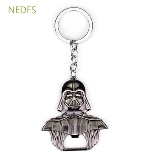 NEDFS For Fans Darth Vader Keyrings For Men Boys Keyrings Jewelry Star Wars Keychain Movie Birthday Gift Action Figure Toy Special Car Bag Pendant Bottle Opener Keyholder/Multicolor