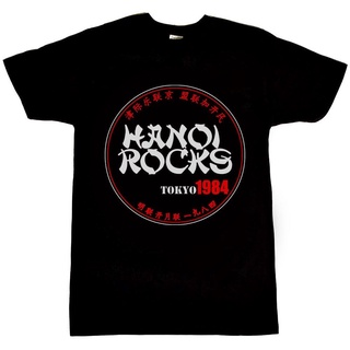 เสื้อยืดโอเวอร์ไซส์Hanoi Rocks Tokyo 1984 เสื้อยืดลําลอง ผ้าฝ้าย แขนสั้น คอกลม สไตล์เกาหลี สําหรับผู้ชายS-3XL