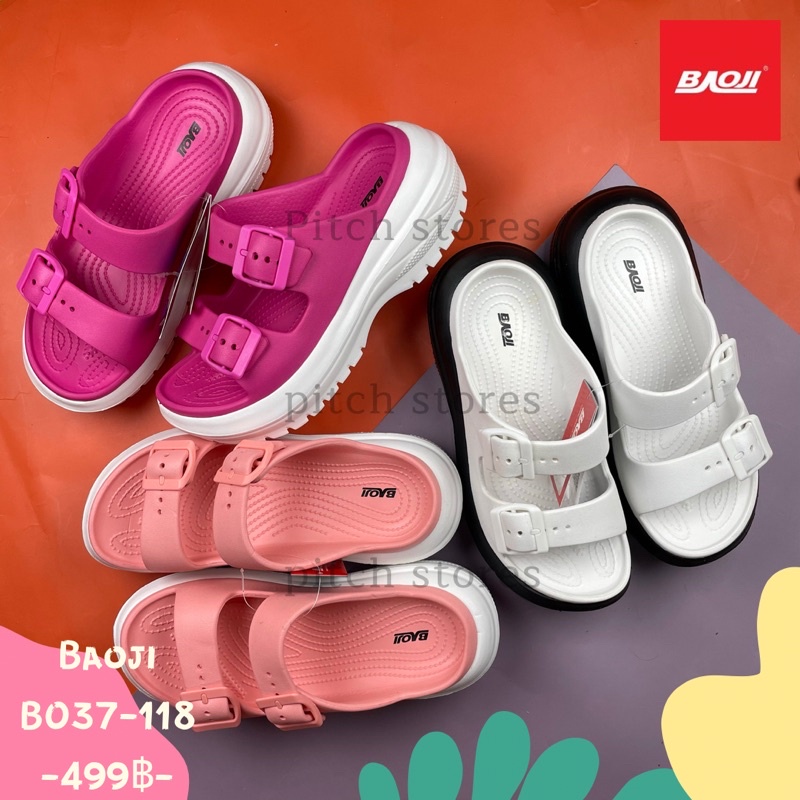 รองเท้าแตะผู้หญิง Baoji รุ่น BO37-118 คละสี ส้นสูง 2 นิ้ว (เบอร์ 36-40)