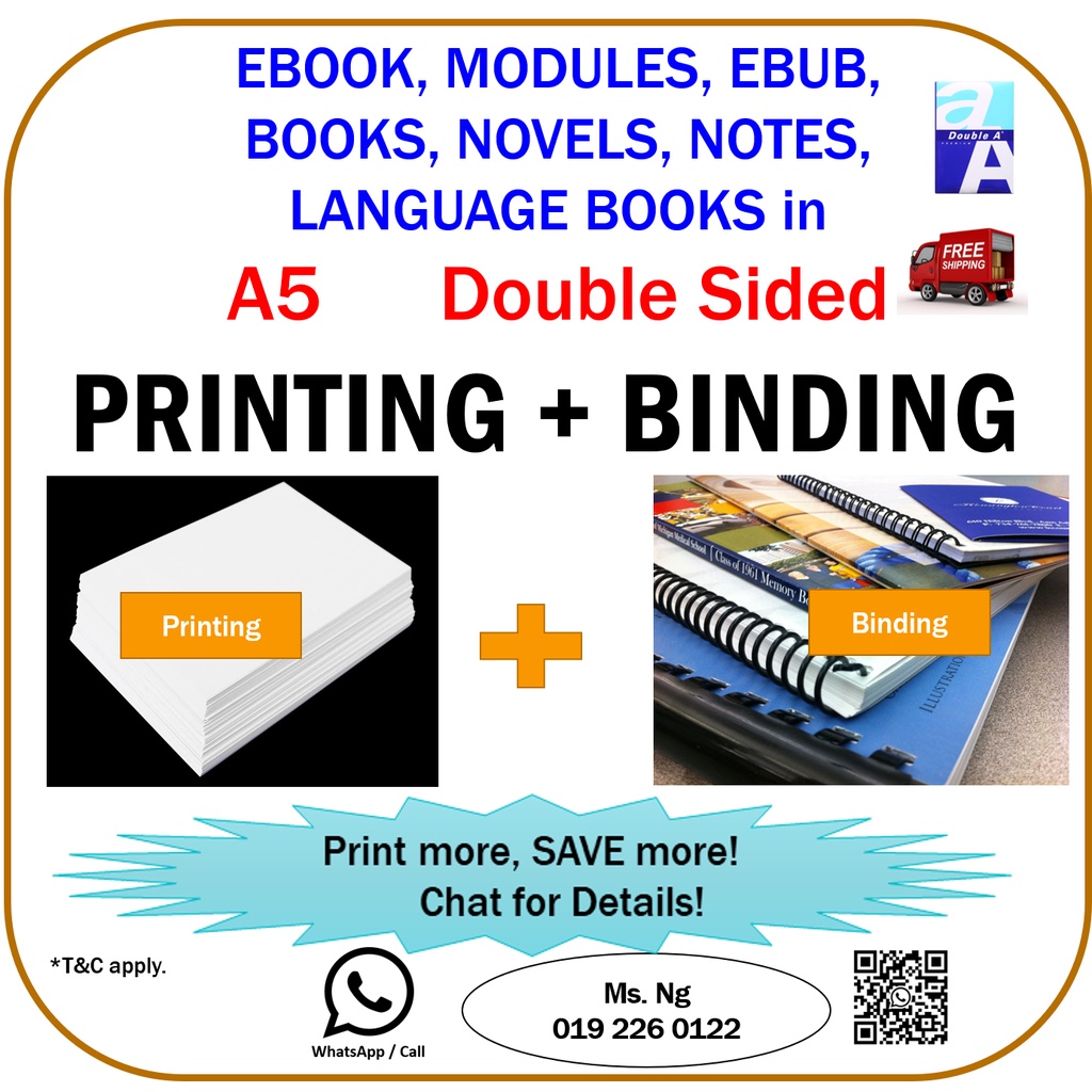 A5 (<550 หน้า) PRINTMORESAVEMORE BNW DOUBLE SIDED