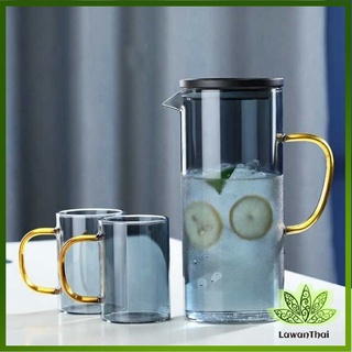 Lawan ถ้วยแก้วน้ำ เยือกน้ำแก้วมีฝาพลาสติก  kettle water cup