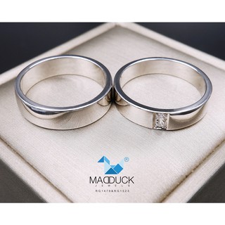 Madduckjewels แหวนเงินแท้ เพชร CZ ชุบโรเดียม RG1479-RG1523