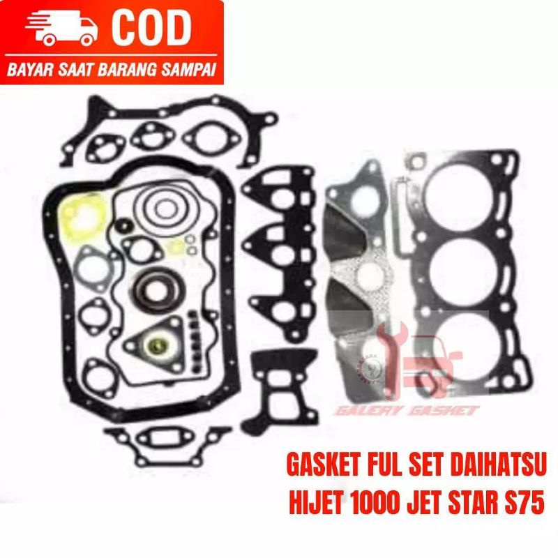GASKET SET DAIHATSU HIJET JET STAR 1000CC S75 GASKET SET HIJET 1000
