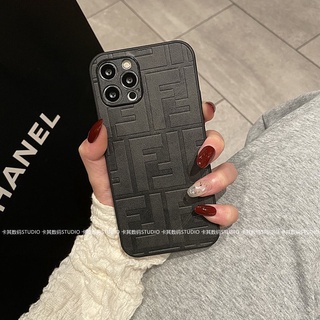 เคสไอโฟนหรูหรา เคสไอโฟน หนังลายนูนยุโรปและอเมริกา Apple iPhone12promax เคสโทรศัพท์มือถือซองหนัง iphone11 หรูหรา x/xs บุคลิกภาพ 8plus นิ่ม