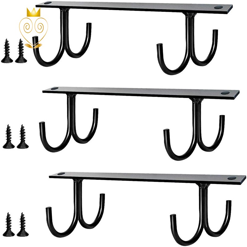 Under Cabinet Mug Rack, 12 Hanging Hooks Rack 3 Pack - zuoqiuz11.th ...