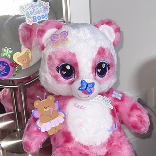 Build a bear workshop, ตุ๊กตาหมี หมีแพนด้า สีชมพู หมีบิ้วแบรนด์แท้ พร้อมส่ง (Pink panda bear)