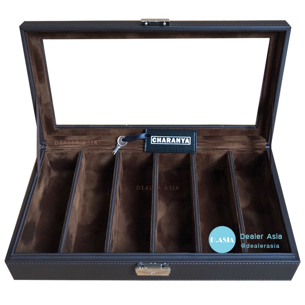 กล่องแว่นตา 6 ช่อง สวยหรู พรีเมี่ยม วัสดุดี กล่องหนัง กำมะหยี่ Sunglasses Storage box CHRV6_L_K ราคา ถูกที่สุด ดีลบีเคเค แกลเลอรีภาพที่ 4