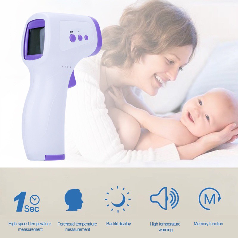 2021new☁Electronic thermometer handheld forehead temperature gun children infrared thermometer forehead temperature gun