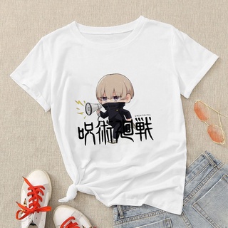 คอลูกเรือเสื้อยืด พิมพ์ลายอนิเมะมหาเวทย์ผนึกมาร Itadori Yuji Inumaki TogeS-5XL