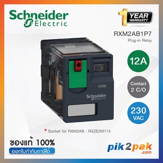 RXM2AB1P7 : 2 คอนแทค 12A 230VAC - Schneider Relay รีเลย์ bypik2pak.com