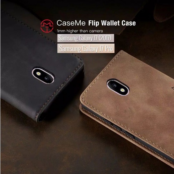 Flip Case CaseMe Samsung J5 Pro - J7 Pro - J4 Plus - J8 - J7 Prime - J4 - J3 Pro Premium Leather Fli