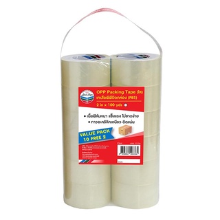 หลุยส์เทป โอพีพีเทป สีใส 2 นิ้ว x 100 หลา x 12 ม้วน101346Louis Tape OPP Tape Clear 2" x 100Y x 12 Rolls Louis Tape OPP T