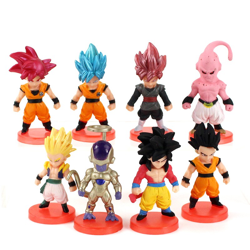โมเดลฟิกเกอร์ PVC อนิเมะ Dragon Ball Z Son Goku Majin Buu Frieza Zamasu Son Gohan Gotenks Vegetto Super Saiyan Q Version ของเล่นสําหรับเด็ก 8 ชิ้น ต่อชุด - รูปที่ 2