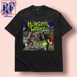 เสื้อยืดแขนสั้น ผ้าฝ้าย พิมพ์ลาย Municipal WASTE KAOS 30s 24s Local S M L XL XXL 2XL XXXL 3XL สไตล์วินเทจ สําหรับผู้ชาย และผู้หญิง