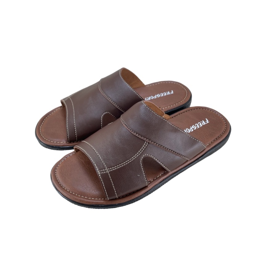 FREEWOOD FLIP FLOPS รองเท้าแตะแบบสวม รุ่น 33-226 สีดำ / สีน้ำตาล ( BLACK / BROWN ) - รูปที่ 2