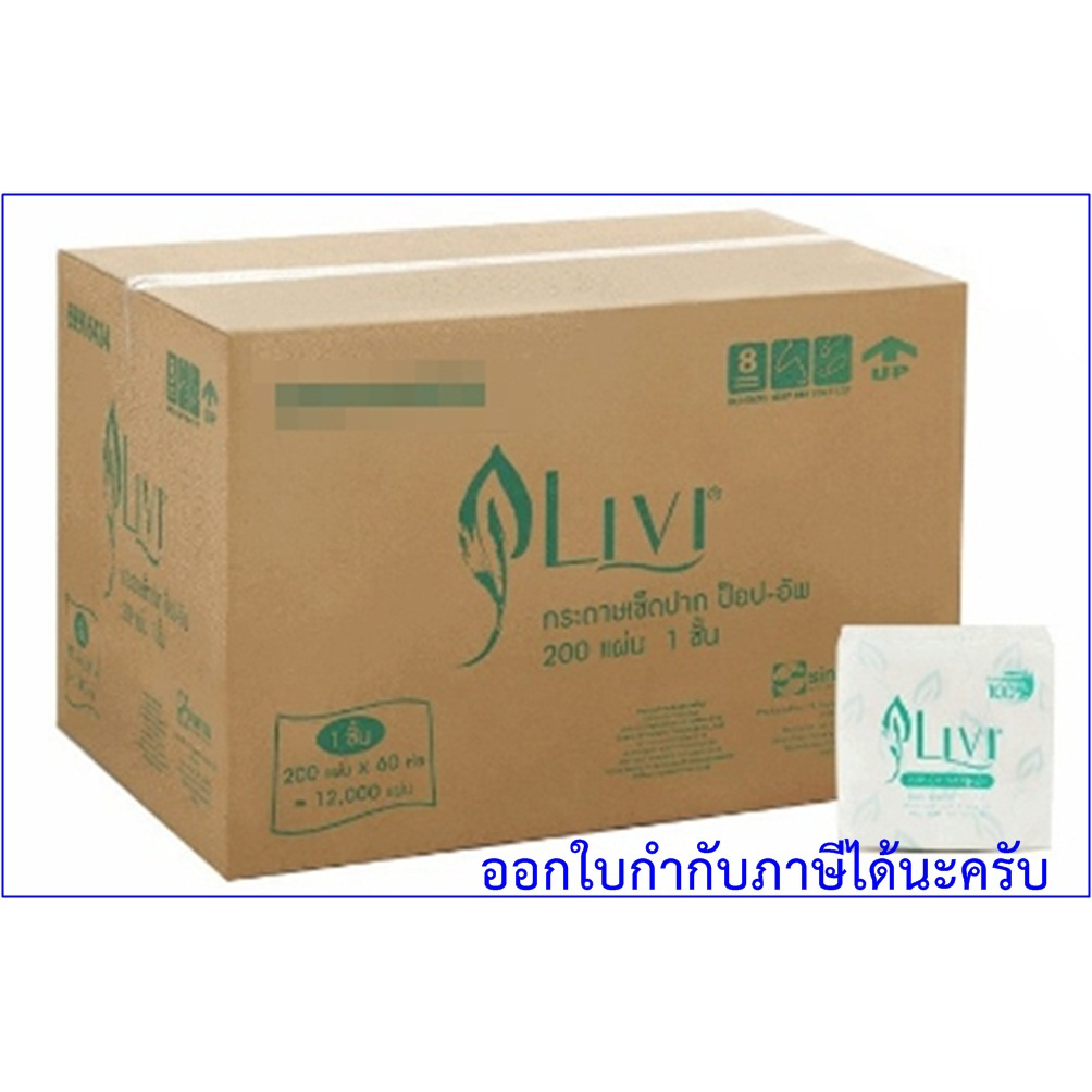 RIVERPRO กระดาษเช็ดปากป็อปอัพ หนา 1 ชั้น (60 ห่อ/ลัง)