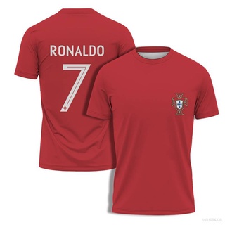 เสื้อกีฬาแขนสั้น ลายทีมชาติฟุตบอลโปรตุเกส ACE Cristiano Ronaldo พลัสไซซ์ CR7 เหมาะกับของขวัญ สไตล์ยุโรป สําหรับผู้ชาย และผู้หญิง