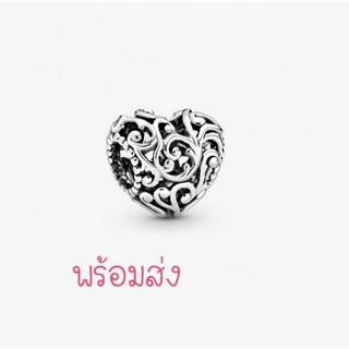 Pandora silver charm หัวใจ