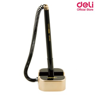 Deli 6797 Desk Pen Stand ปากกาเจลพร้อมแท่นวางหมึกน้ำเงิน เส้น 0.7 mm แพ็ค 1 แท่ง ปากกาเจล เครื่องเขียน