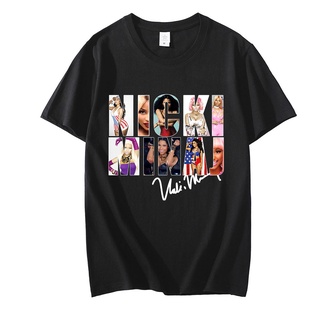 คอลูกเรือ【Boutique T-shirt】เสื้อยืดแขนสั้น พิมพ์ลายนักร้อง Nicki Minaj โอเวอร์ไซซ์ สไตล์ฮาราจูกุ วินเทจ เรโทร แฟชั่นสําห