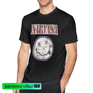 ใหม่ YAOTING Nirvana Smiley เสื้อยืดลําลอง แฟชั่นสําหรับผู้ชาย แขนสั้น คอกลม พิมพ์ลายมวย