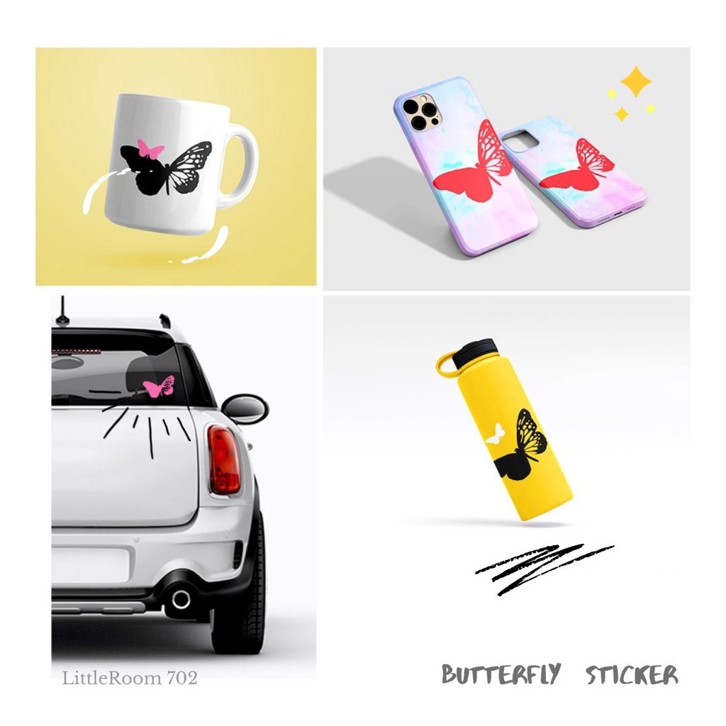 M1 สติกเกอร์ ไดคัท ผีเสื้อ Mark Tuan GOT7  Butterfly Collection kpop เนื้อ PVC  Sticker  สติ๊กเกอร์ 