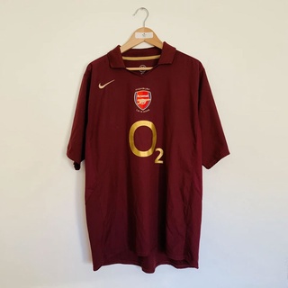 เสื้อกีฬาแขนสั้น ลายทีมชาติฟุตบอล Arsenal 2005/06 ชุดเหย้า สไตล์เรโทร ไซซ์ S-XXL