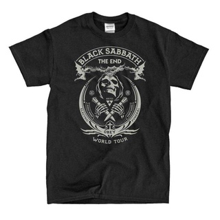 Wanyg เสื้อยืดลําลอง แขนสั้น พิมพ์ลาย Black Sabbath The End สีดํา เหมาะกับการเล่นกีฬา ของขวัญวันเกิดวันพ่อ สไตล์คลาสสิก