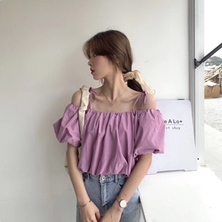 Tokyoseoul  เสื้อเปิดไหล่ทรงบอลลูน น่ารักมากๆ