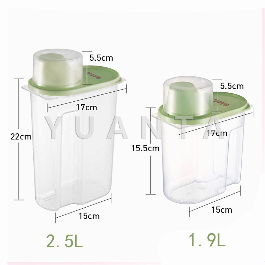 YUANTA กล่องเก็บของแบบปิดผนึก  ถังเก็บเมล็ดธัญพืช ข้าวสาร  ถังเก็บเมล็ดธัญพืช Whole grain storage tank - รูปที่ 6