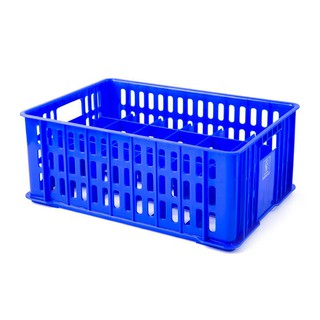 ลังคว่ำแก้วทรงสูง เกรด A 24 ช่อง สีน้ำเงิน บาสเก็ต 122 High grade glass keeping box, grade A 24, blue basketball 122