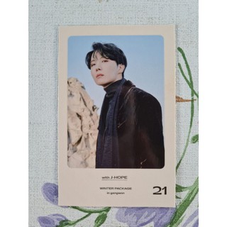 [แท้/แบ่งขาย] โฟโต้การ์ด​ หน้าแผ่นพับจิ๋ว เจโฮป J-Hope​ BTS​ 2021​ Winter Package in Gangwon Mini Accordian