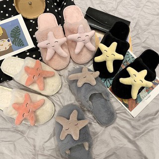 👡 รองเท้าใส่ในบ้าน  slipper ปลาดาวน่ารัก ขนนิ่มฟู น่ารักมาก 🎉10เต็มไปเลยจ้า🎉