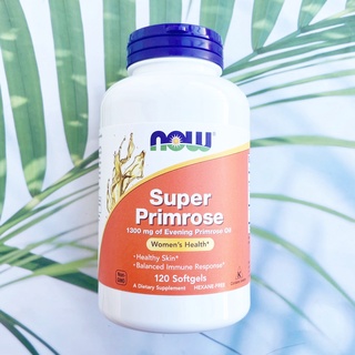 (Now Foods®) Super Primrose 1300 mg of Evening Primrose Oil 120 Softgels ซุปเปอร์พริมโรส น้ำมันอีฟนิ่งพริมโรส ระบบภูมิคุ้มกัน ผิวพรรณเนียนนุ่ม ชุ่มชื้น