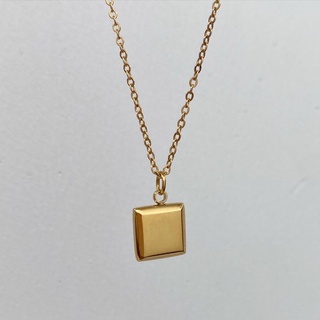 MNN - Gold mini plate necklace | สร้อยคองานไทเทเนี่ยม (40+5cm)