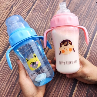 2 ใน 1 ขวดน้ำกันหก ป้องกันการหกได้ 360 องศา 3-36 Months BPA Free ขวดนม 250ml