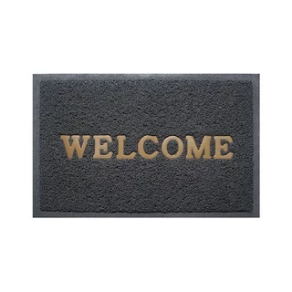 WSP พรมดักฝุ่น Welcome พรมเช็ดเท้า พรมกันลื่น พรมปูพื้น มี 2 ขนาด (มีหลายสีให้เลือก)