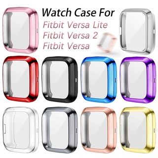 เคสป้องกัน สําหรับ Fitbit Versa Lite / Versa 2 / Versa TPU ฝาครอบกันชน พร้อมตัวป้องกันหน้าจอ อุปกรณ์เสริมสมาร์ทวอทช์