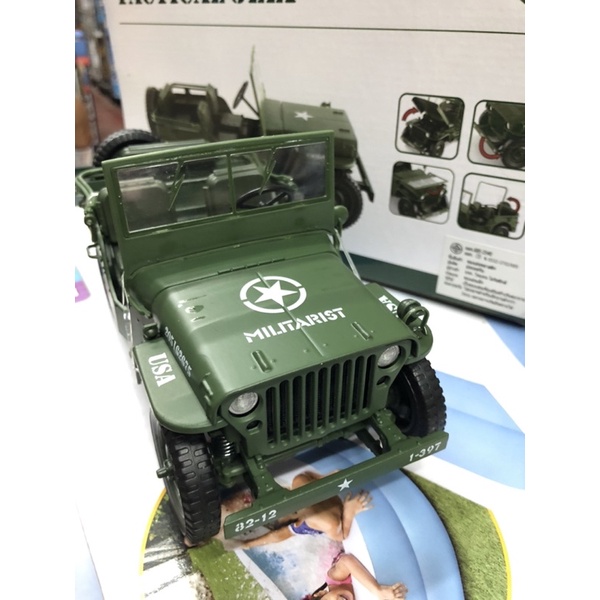 รถจิ้ปทหารเหล็กโมเดล1/18 tactical jeep - รูปที่ 2