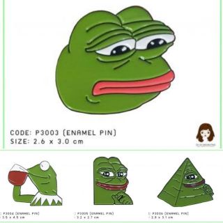 enamel pins sad frog