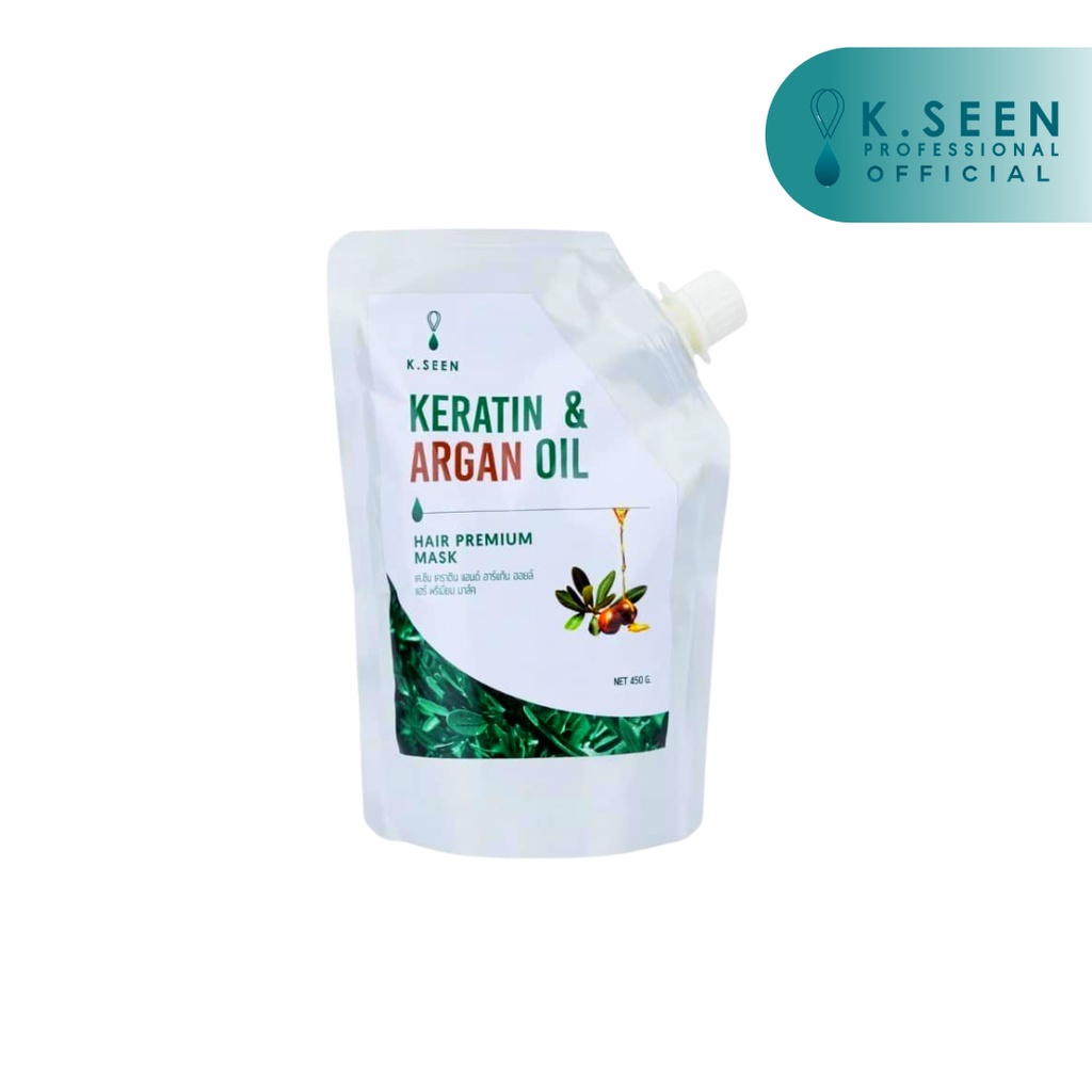 K.SEEN keratin &amp; argan oil Hair premium mask treatment ทรีทเม้นท์ เคราติน&amp;อาร์แกนออย สูตรเข้มข้น