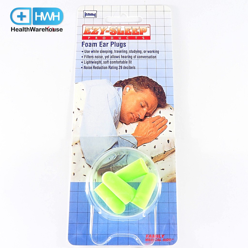 **คละสี** Ezy Sleep Foam Ear Plugs เอียปลั๊ก ที่อุดหู แบบโฟม นิ่มกว่าแบบ ยางอุดหู Ezy-Sleepใช้อุดหูก