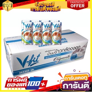 V-FIT น้ำนมข้าวกล้องงอกสูตรน้ำตาลน้อย 250 ml 1 ลัง (36 กล่อง)