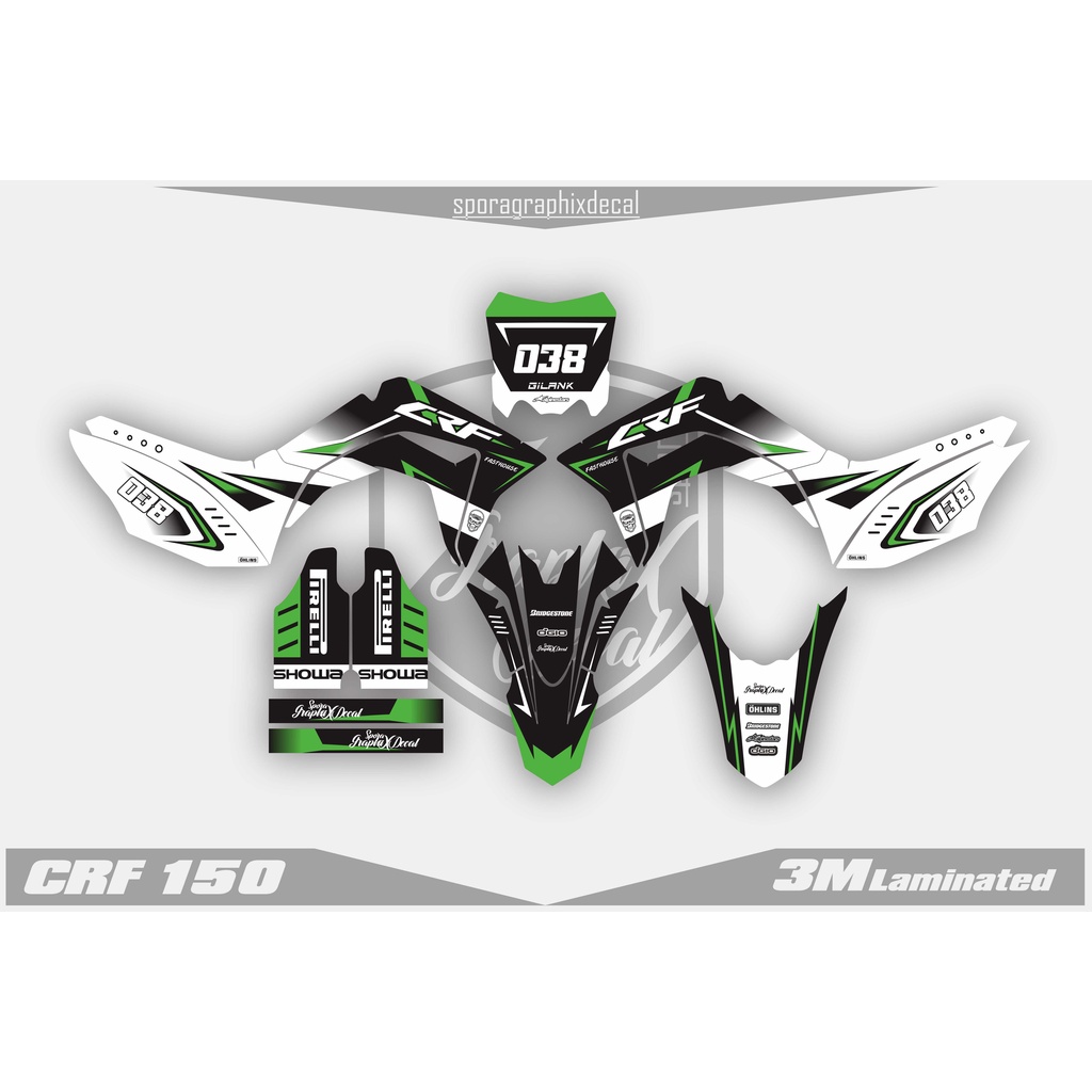 CRF 150 FULLBODY MOTORCROSS DECAL STICKER - CRF-09 DESIGN
